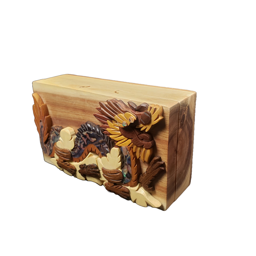 Mother of Pearl Dragon - Hand Carved Keepsake Gift Box
