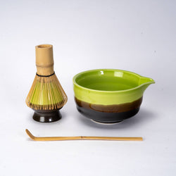4 Piece Ceremonial Matcha Bowl Whisk Stand and Scoop Set (1/10)