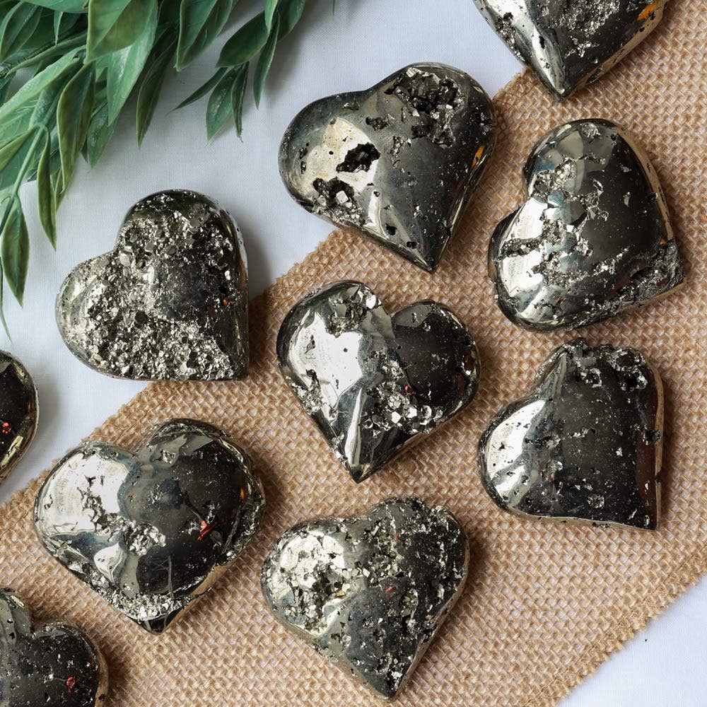 Natural Pyrite Heart (Medium)