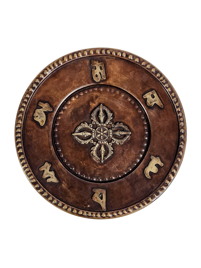 Dorje Mantra Wall Hanging: Brass Copper / 8