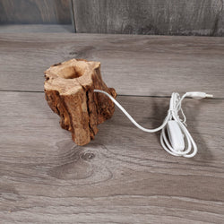 LED Crystal Display Light Stand – Wholesale for Retailers : Tree Stump White
