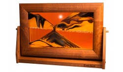 Alder Wood (Traditional) Moving Sand Art Pictures: Volcanic Clear / Medium
