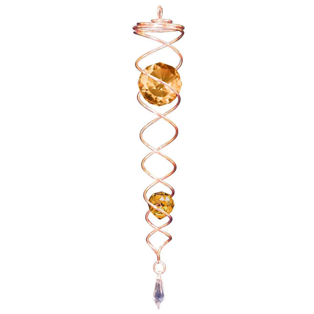 Copper / Amber - Crystal Twister Wind Spinner