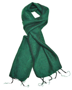 Brushed Woven Scarf, Emerald