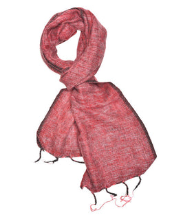 Brushed Woven Scarf, Pomegranate