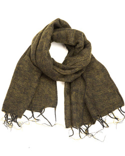 Brushed Woven Shawl, Olive