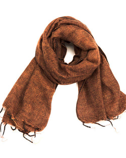 Brushed Woven Shawl, Cinnamon