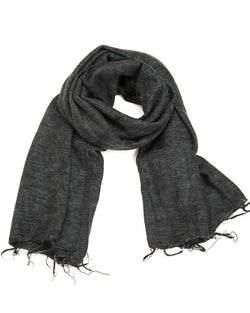 Brushed Woven Shawl, Charcoal