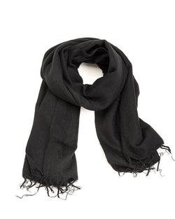 Brushed Woven Shawl, Black
