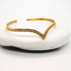 Spotted Chevron Bangle