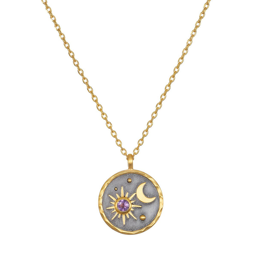 Amethyst Sun Moon ~ February Birthstone