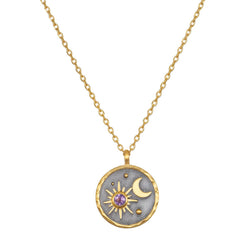 Amethyst Sun Moon ~ February Birthstone