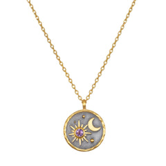 Amethyst Sun Moon ~ February Birthstone