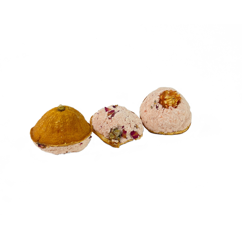 Mandarin Scoops Bath Bomb Gift Set made with Botanicals + Fruit