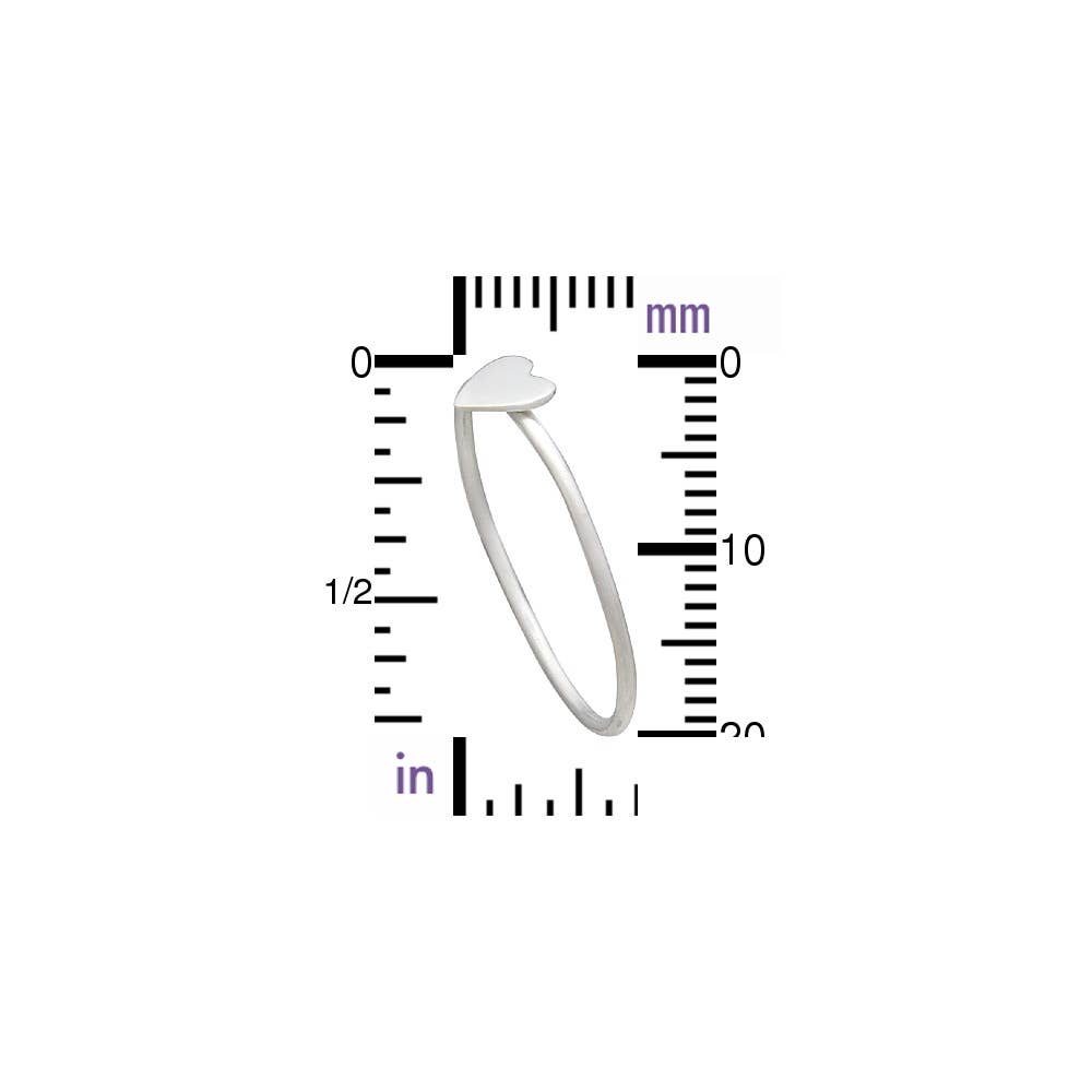 Tiny Heart Ring: Sterling Silver / 7