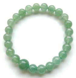 Green Aventurine Beaded Bracelet - Wrist Mala - 8mm