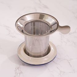 Japanese Crane Design 15oz Tea Mugs with Lid and Infuser