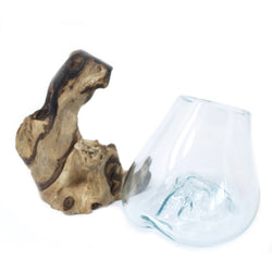 MGW-02 - Molten Glass on Wood - Medium Bowl