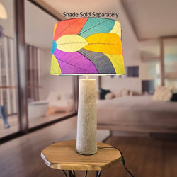 Chronicle Pillar Lamp Base Gray, Base Made of Recycled Paper