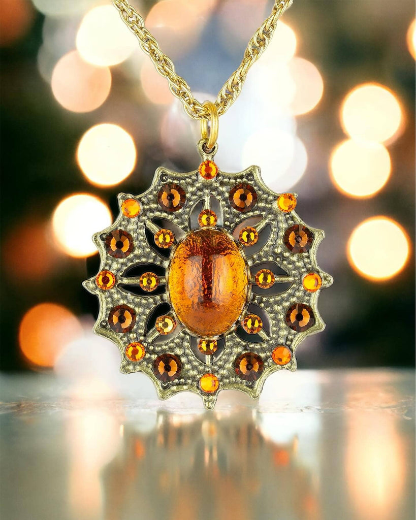 Anne's Vault Forever Amber Burst Pendant
