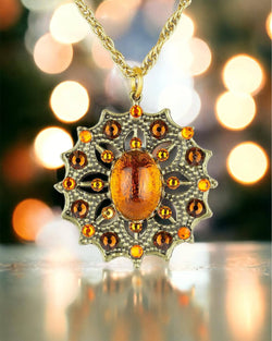 Anne's Vault Forever Amber Burst Pendant