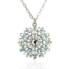 Ice Crystals Sparkling Snowflake Necklace