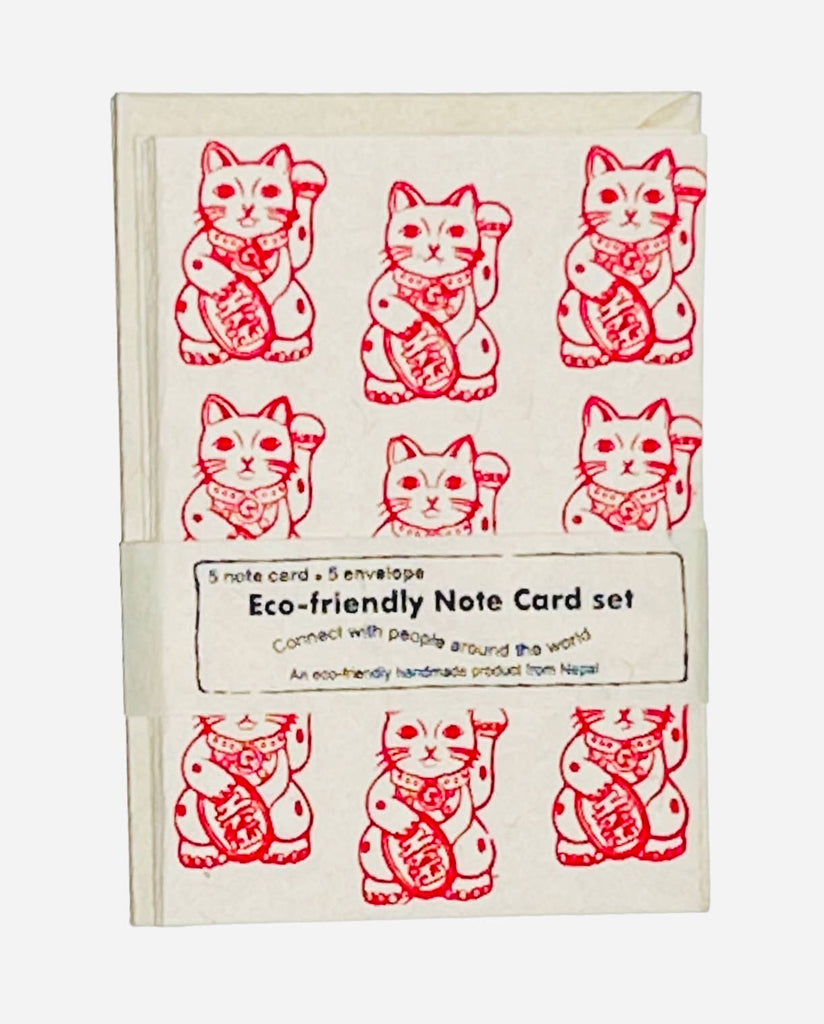Stat A2 Lucky cat, red, set 5