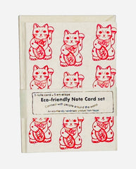 Stat A2 Lucky cat, red, set 5