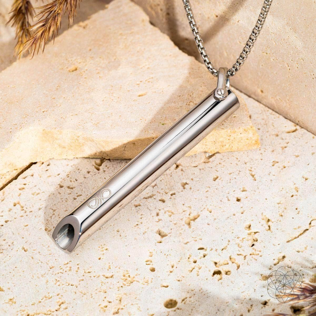 BREATHE. and Cycle Breaker - Mindfulness Breathing Necklaces: Golden BREATHE.