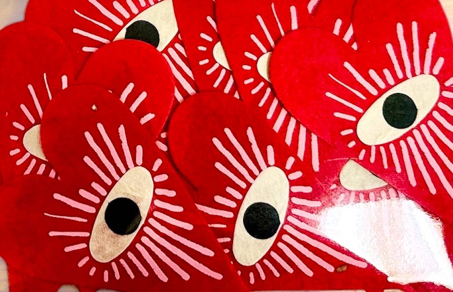 6ft Paper Garland, evil eye/heart