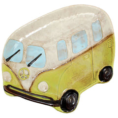 Peace Van Ceramic Plate Green - VDC82