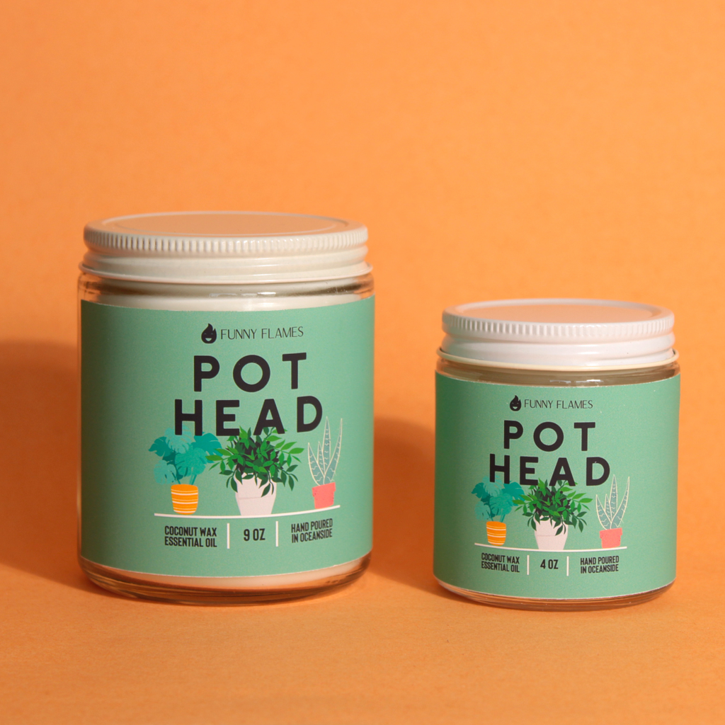 pothead gift Pot Head, Plant Lover Gift, Plant Parent Gift Funny Candles: 4oz