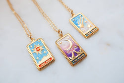 Rainbow Tarot Necklaces: Moon
