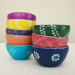 Two Pattern Bowl: Green