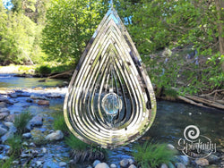Crystal Mirror Teardrop - Large Wind Spinner