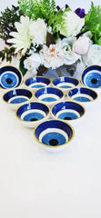 Evil Eye Ceramic Pottery Bowls - 30 Pcs