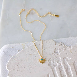 Starburst Necklace - Turquoise or CZ