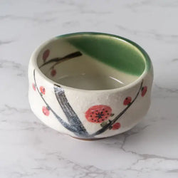 Ume Plum Blossoms Mini Matcha Bowl 8oz 3.75