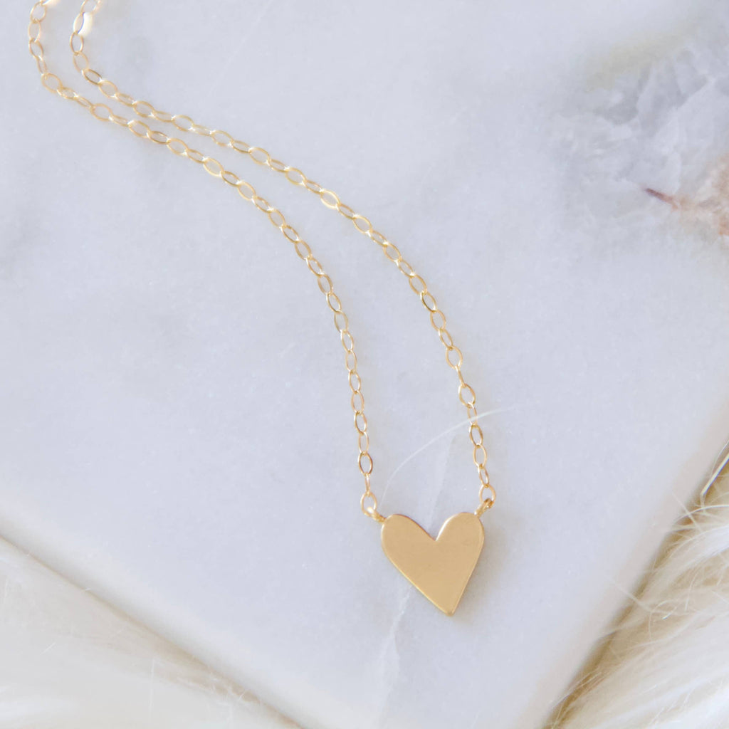 Heart Necklace: Sterling Silver / 18