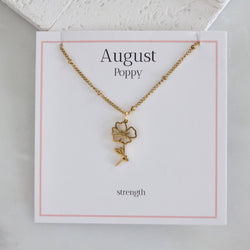 Birth Flower Necklaces - Waterproof: May - Hawthorn