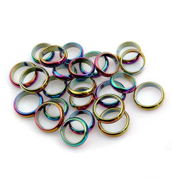 Hematite Multi Color Rings