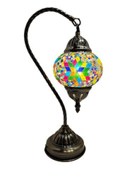 Hanging Mosaic Desk Lamp - Star Multi Colored Pattern