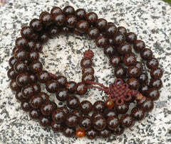 Black Lotus Seed Zen 108 Bead Buddhist Mala - 9mm