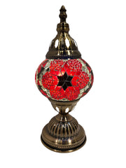 Mosaic Desk Lamp - Red Star Pattern