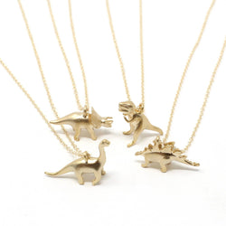 Dino Necklace: T-Rex / Gold