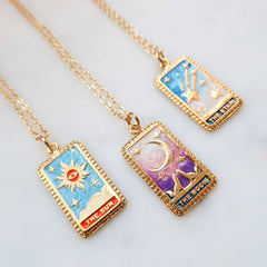 Rainbow Tarot Necklaces: Moon