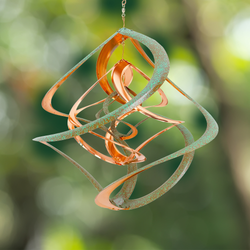 Patina & Copper Triple Helix Cosmix Garden Spinner - 20