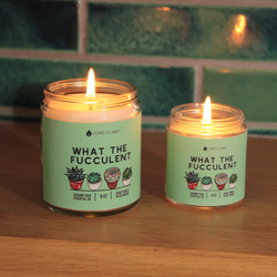 What The Fucculent - Funny Flames Candle -: 4oz