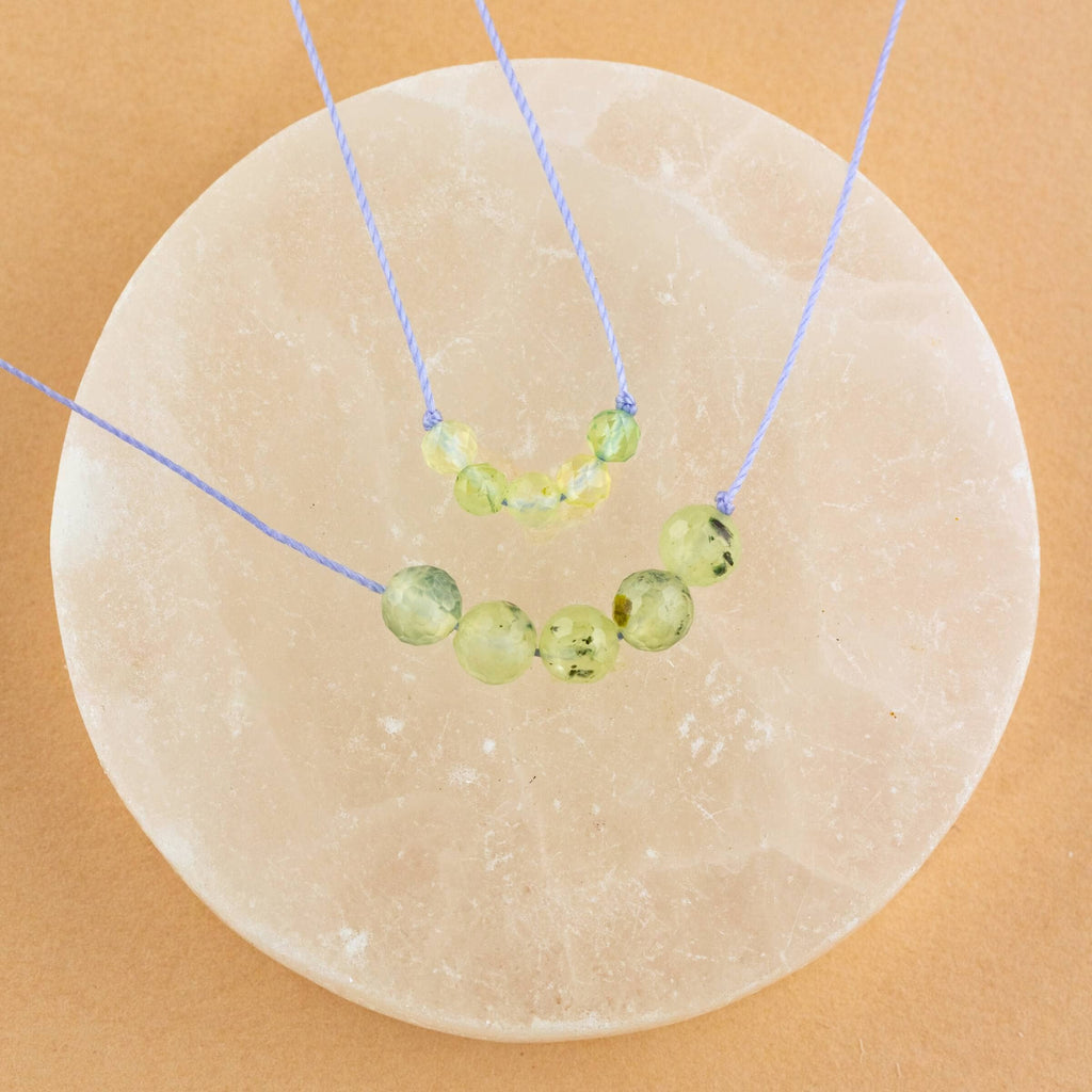 Prehnite Big Wishes Necklace for Protection