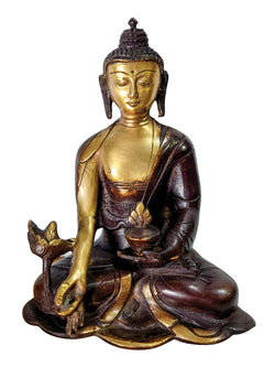Medicine Buddha Brass Statue Antique Finish
: Brass / 6